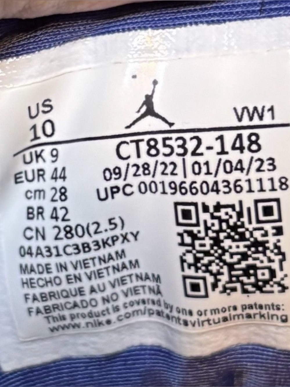 Jordan 3 Retro Washington Wizards 2023 
Size 10 - Picture 6 of 9